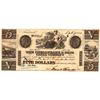 Image 1 : 1800s $5 Chesapeake & Ohia Canal Company Obsolete Currency Note