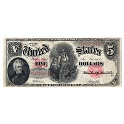 1907 $5 Large Size Woodchopper Legal Tender Note