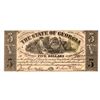 Image 1 : 1864 $5 Milledgeville Georgia Obsolete Confederate Currency Note