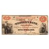 Image 1 : 1859 $5 The Western Bank Philadelphia, PA Bank Note