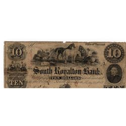 1855 $10 State of Vermont Obsolete Bank Note