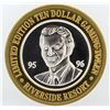 Image 2 : Riverside Resort Laughlin $10 Casino Gaming Token .999 Fine Silver Limited Editi