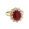 Image 1 : 14KT Yellow Gold 4.94ct Ruby and Diamond Ring