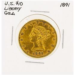 1891 $10 Liberty Head Eagle Gold Coin