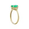 Image 3 : 14KT Yellow Gold 0.88ct Emerald and Diamond Ring