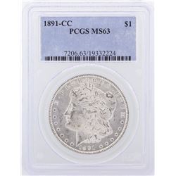 1891-CC Morgan Silver Dollar Coin PCGS Graded MS63