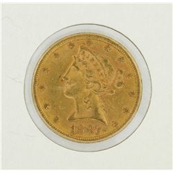 1887 $5 Liberty Head Half Eagle Gold Coin