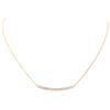 Image 2 : 14KT Rose Gold 0.84ctw Diamond Bar Necklace