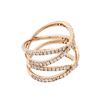 Image 1 : 14KT Rose Gold 0.97ctw Diamond Ring