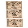 Image 1 : (3) Sequential 1863 Five Cents State of North Carolina Obsolete Notes