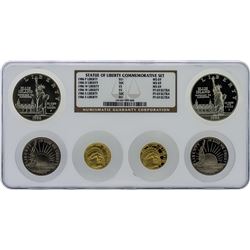 1986 Statue of Liberty Commemorative (6) Coin Gold and Silver set NGC Graded
