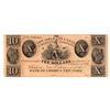 Image 1 : 1800's $10 New Orleans Canal and Banking Company Obsolete Note