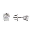 Image 2 : 14KT White Gold 1.17ctw Diamond Stud Earrings