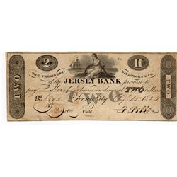 1825 $2 Jersey Bank Obsolete Banknote