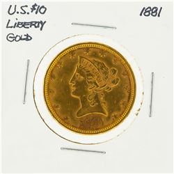 1881 $10 Liberty Head Eagle Gold Coin