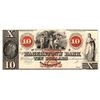Image 1 : 1800s $10 Hagerstown Bank Obsolete Currency Note