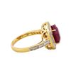 Image 3 : 14KT Yellow Gold 5.16ct Ruby and Diamond Ring
