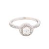 Image 2 : 14KT White Gold 0.54ctw Round Diamond Engagement Ring