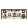 Image 1 : 1800's $1 Citizens's Bank of Louisiana Currency Note