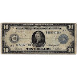 1914 $10 Federal Reserve Note Blue Seal