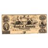 Image 1 : 1800s $20 State of Georgia Bank of Augusta Obsolete Currency Note