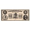 Image 1 : 1800's $1 Citizens's Bank of Louisiana Currency Note