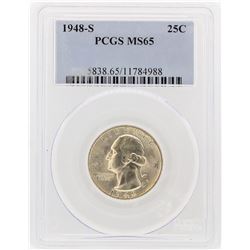1948-S Washington Quarter PCGS Graded MS65