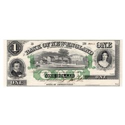 1863 $1 Bank of New England Godspeed's Landing Note