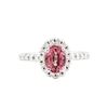 Image 2 : 14KT White Gold 1.70ct Pink Tourmaline and Diamond Ring