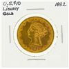 Image 1 : 1882 $10 Liberty Head Eagle Gold Coin