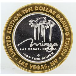 The Mirage Las Vegas $10 Casino Gaming Token .999 Fine Silver Limited Edition