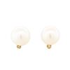 Image 1 : 14KT Yellow Gold Pearl and Diamond Earrings