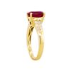 Image 3 : 14KT Yellow Gold 3.13ct Ruby and Diamong Ring