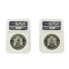 Image 2 : 2 Coin Set 1994-1995 Silver Eagle Coins NGC Graded MS69