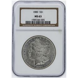 1880 Morgan Silver Dollar Coin NGC Graded MS63