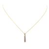 Image 2 : 14KT Yellow Gold 0.50ctw Diamond Bar Pendant with Chain