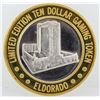 Image 2 : Eldorado Reno $10 Casino Gaming Token .999 Fine Silver Limited Edition