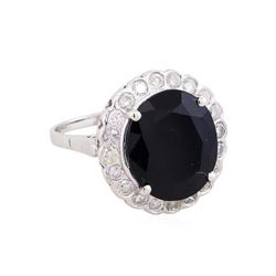 14KT White Gold 8.74ct Sapphire and Diamond Ring