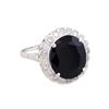 Image 1 : 14KT White Gold 8.74ct Sapphire and Diamond Ring