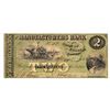 Image 1 : 1862 $2 The Manufacturers Bank Macon, Georgia Civil War Note