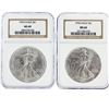 Image 6 : Set of (10) 1990-1999 $1 Silver Eagle Coins NGC Graded MS69