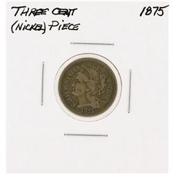 1875 Three Cent Nickel Piece Coin