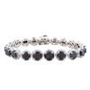 Image 1 : 14KT White Gold 30.21ctw Black and White Diamond Bracelet