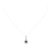 Image 2 : 14KT White Gold 0.64ct Blue Sapphire and Diamond Necklace