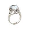 Image 3 : 14KT White Gold 4.37ctw Aquamarine and Diamond Ring