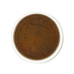 1851 Large Cent Braided Hair Coin