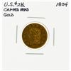 Image 1 : 1834 $2 1/2 Capped Head Quarter Eagle Gold Coin