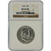 Image 1 : 1955 Franklin Half Dollar Coin NGC Graded MS64 FBL