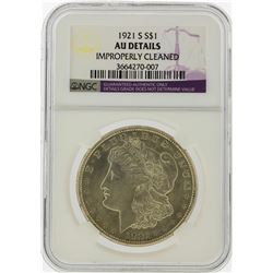 1921-S $1 Morgan Silver Dollar Coin NGC Graded AU Details