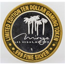 The Mirage Las Vegas $10 Casino Gaming Token .999 Fine Silver Limited Edition